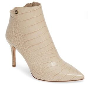 Louise et Cie Cream Crocodile Ankle Boots
